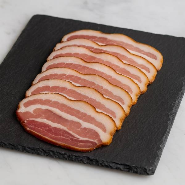 Bacon fumé en tranches